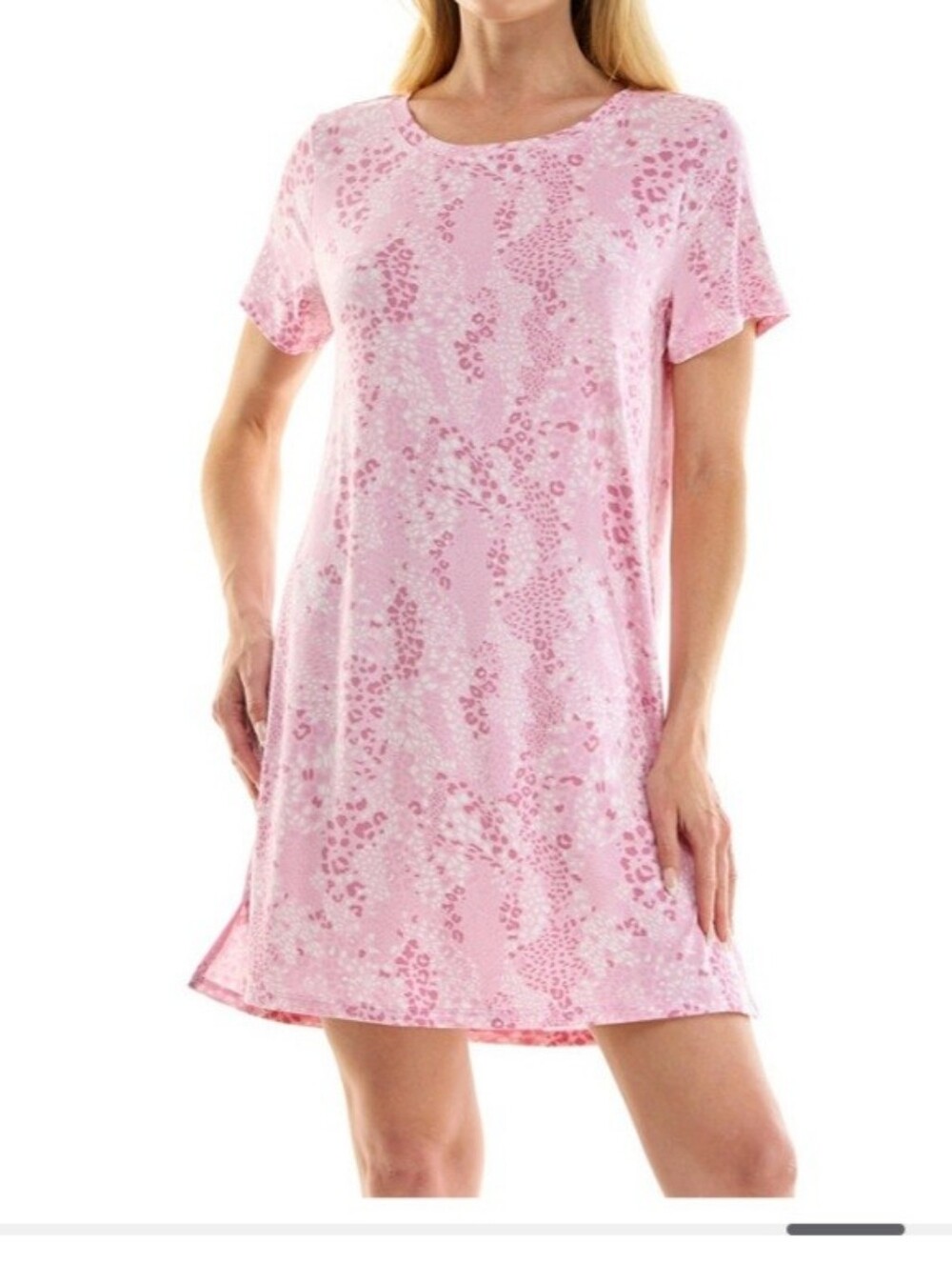 Women's Pink Short Sleeve Nightshirt NWT